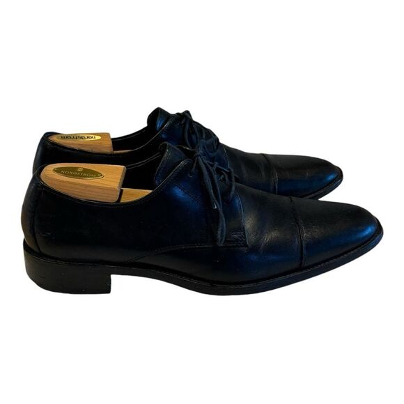 Cole Haan Cap Toe Shoes Black Leather Oxfords 11 M - Picture 4 of 8